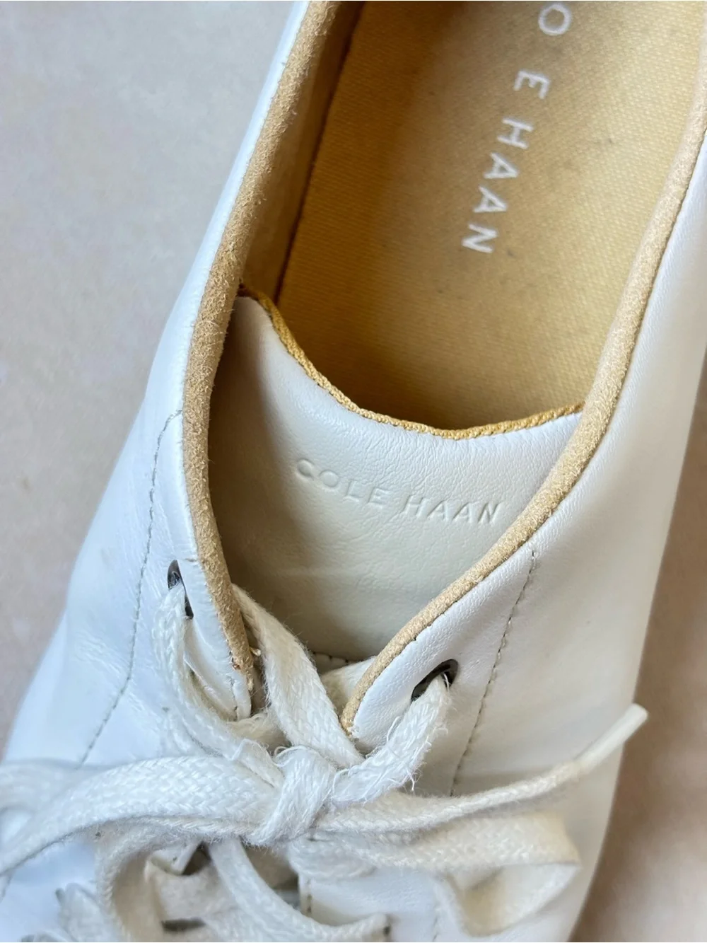 Cole Haan Grand 0 White Leather Lace-Up Women’s Sneakers, size 11